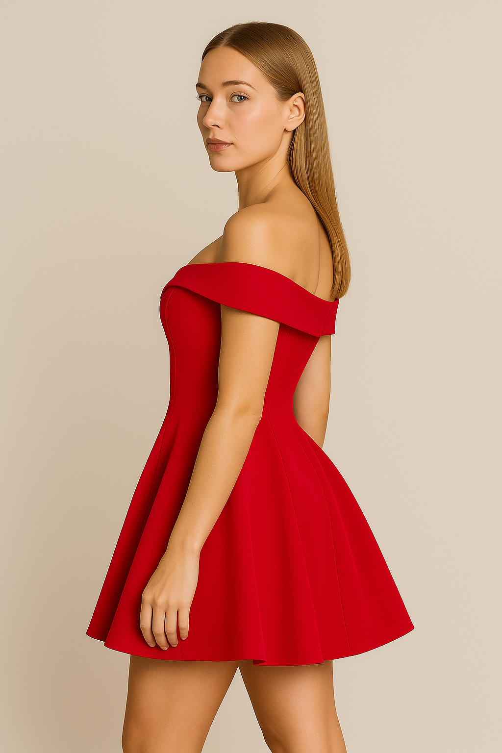 Élodie – Babydoll Off-Shoulder Mini Dress