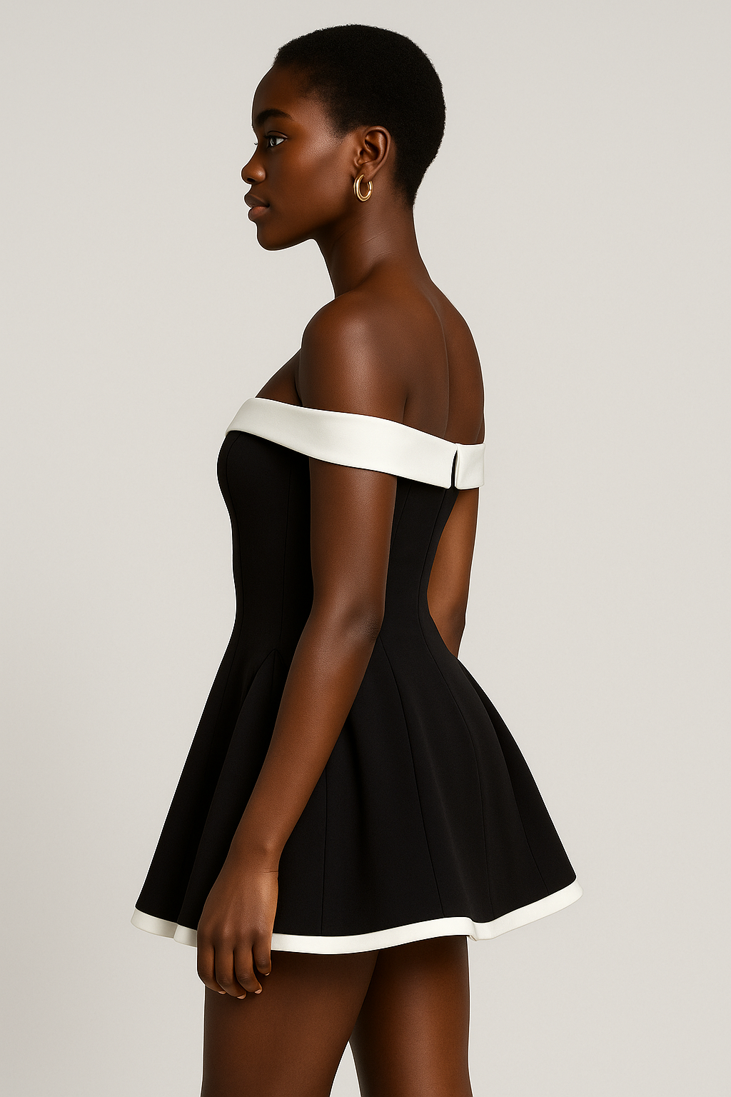 Élodie – Babydoll Off-Shoulder Mini Dress