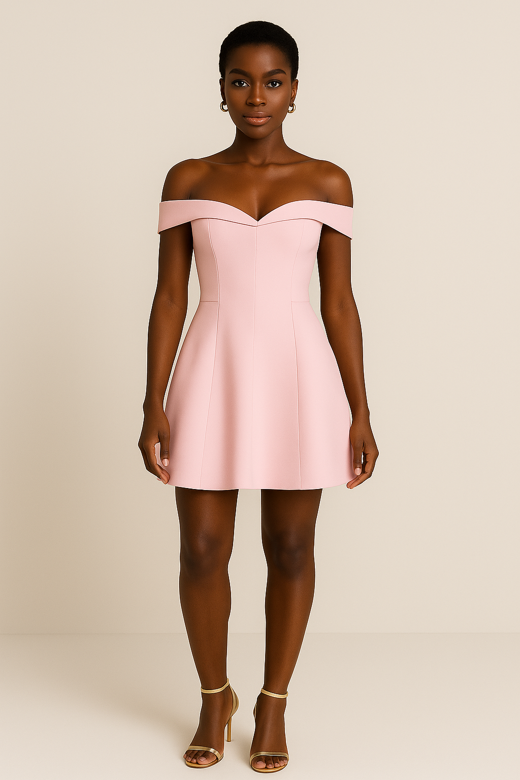 Élodie – Babydoll Off-Shoulder Mini Dress