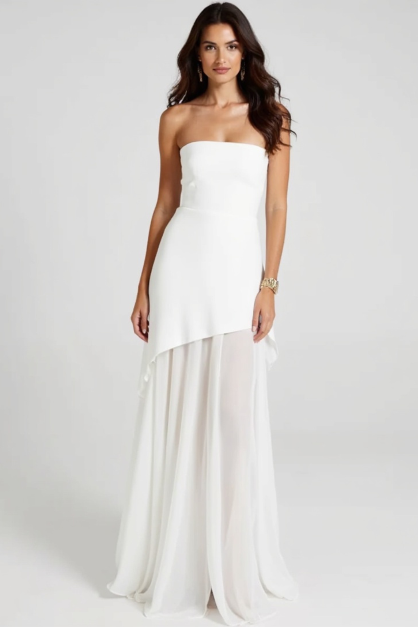 Serena Nights Chiffon Maxi Dress with Scarf