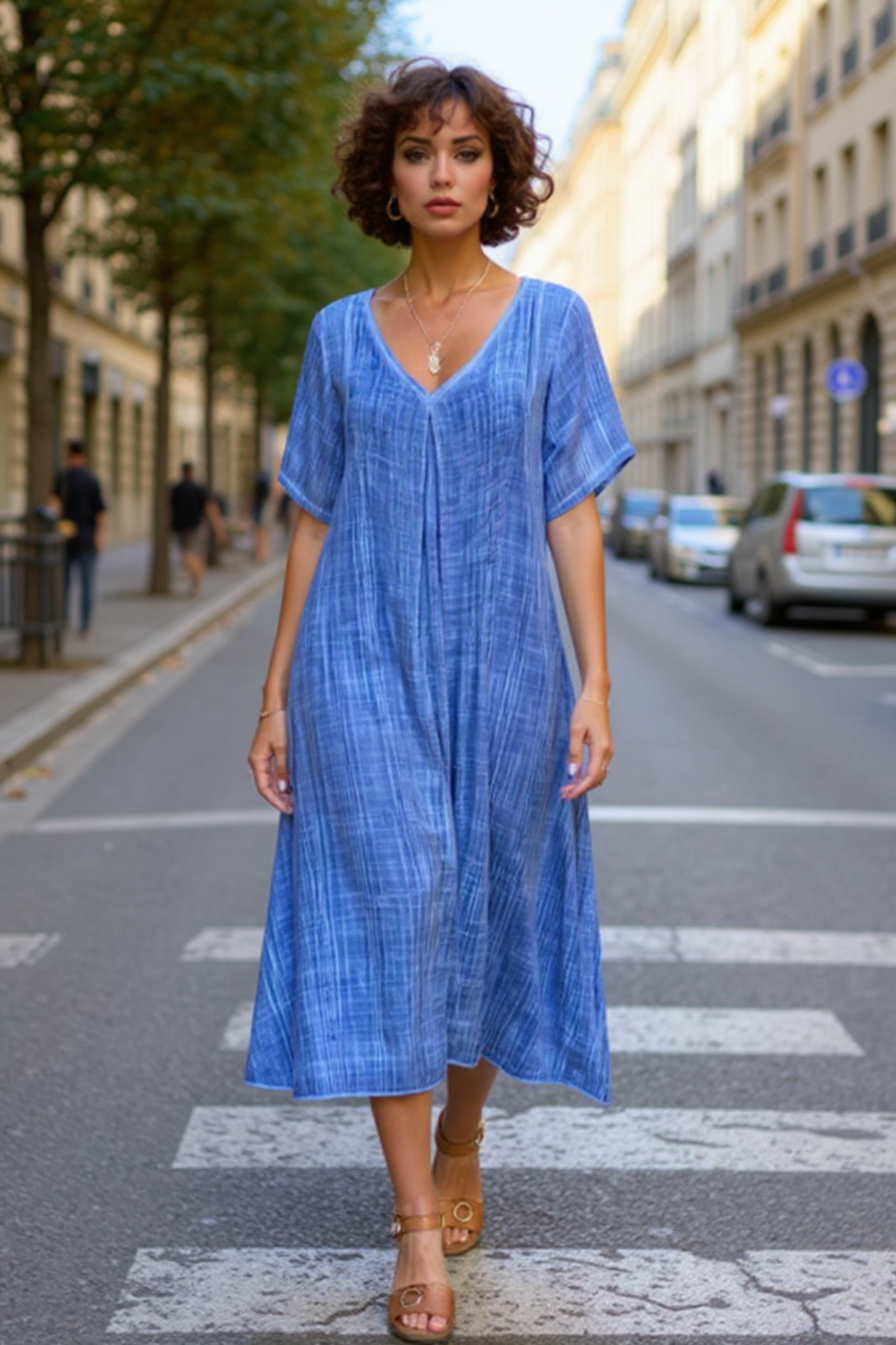 Fresh V-Neck Maxi Dress