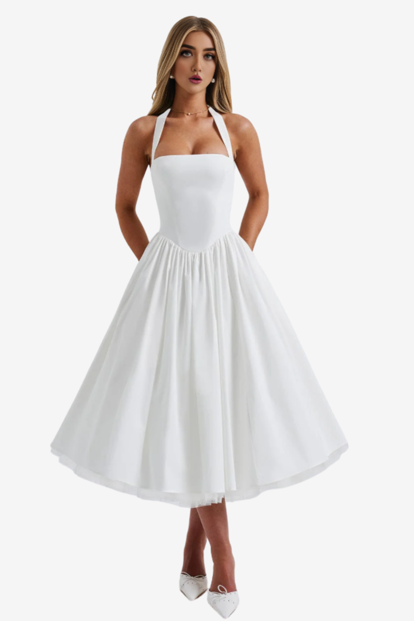 Elara Contour Midi Dress