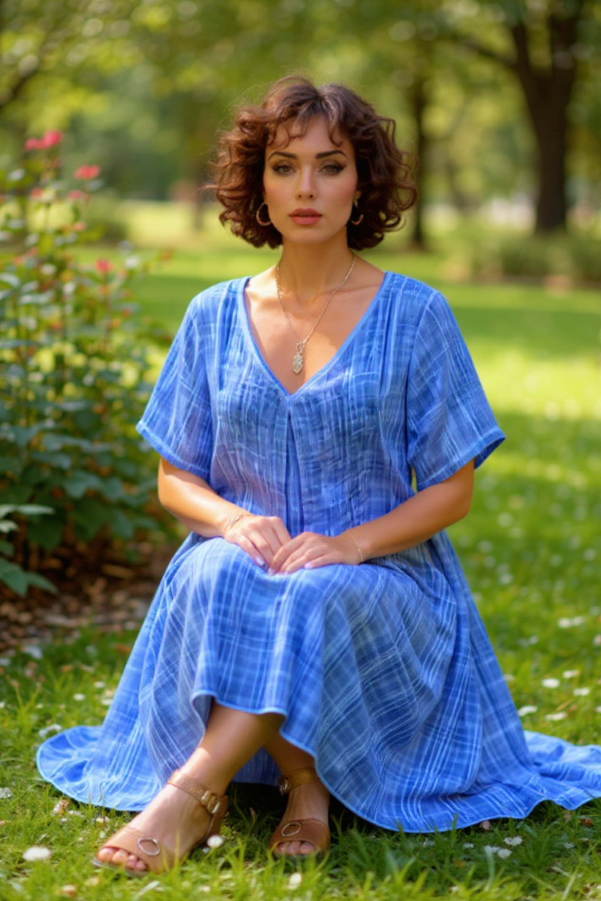 Fresh V-Neck Maxi Dress
