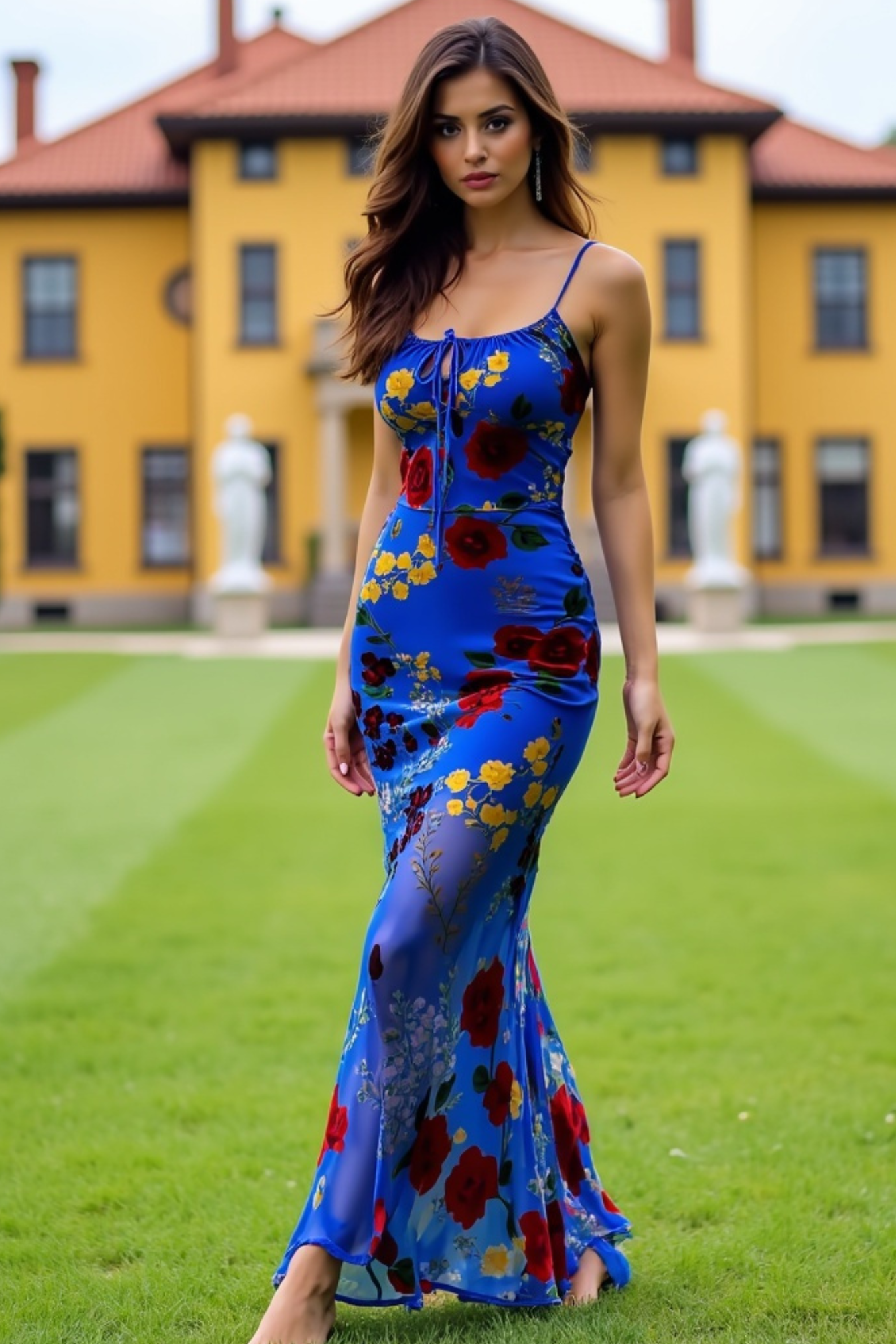 Golden Hour Spaghetti Strap Midi Dress