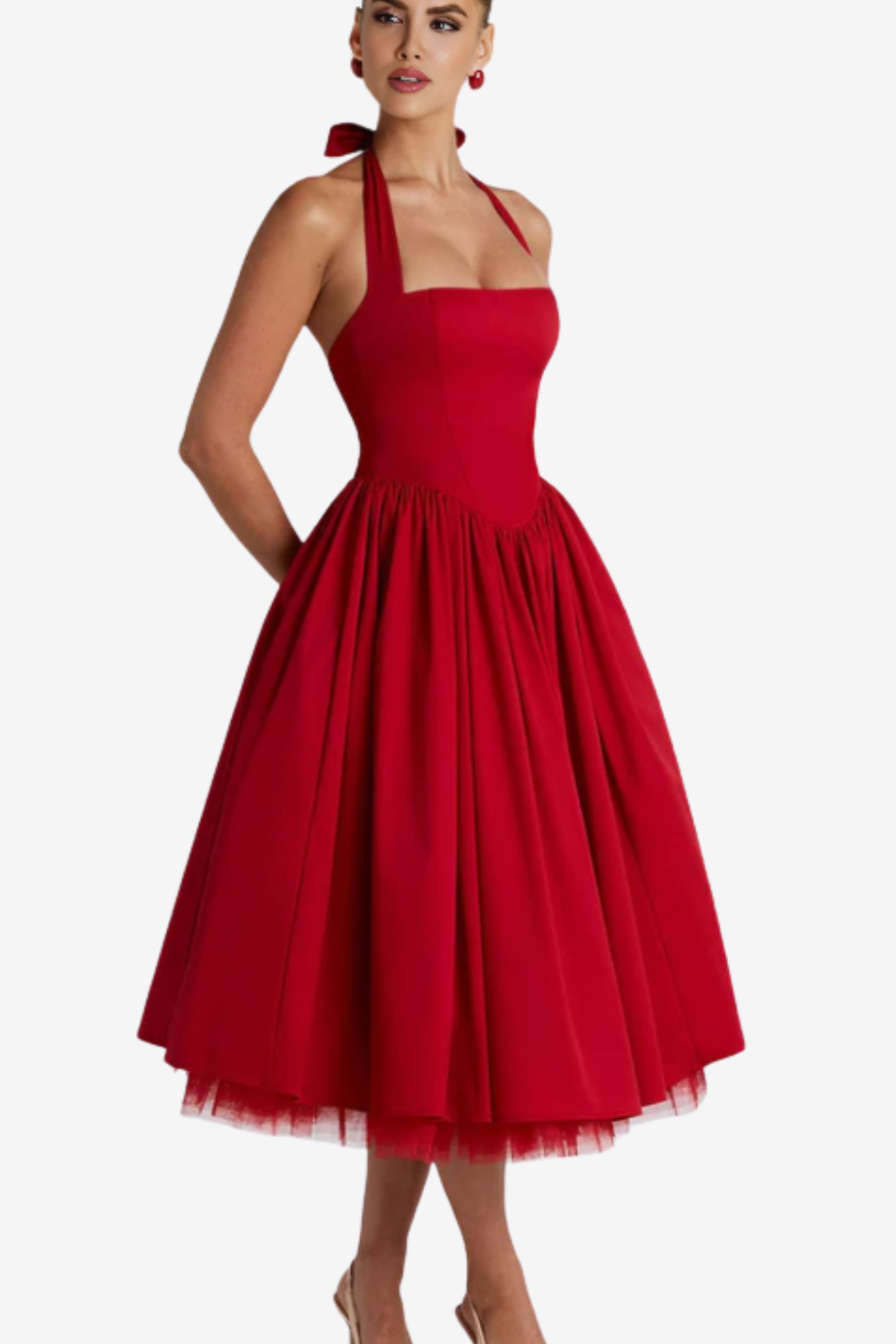 Elara Contour Midi Dress