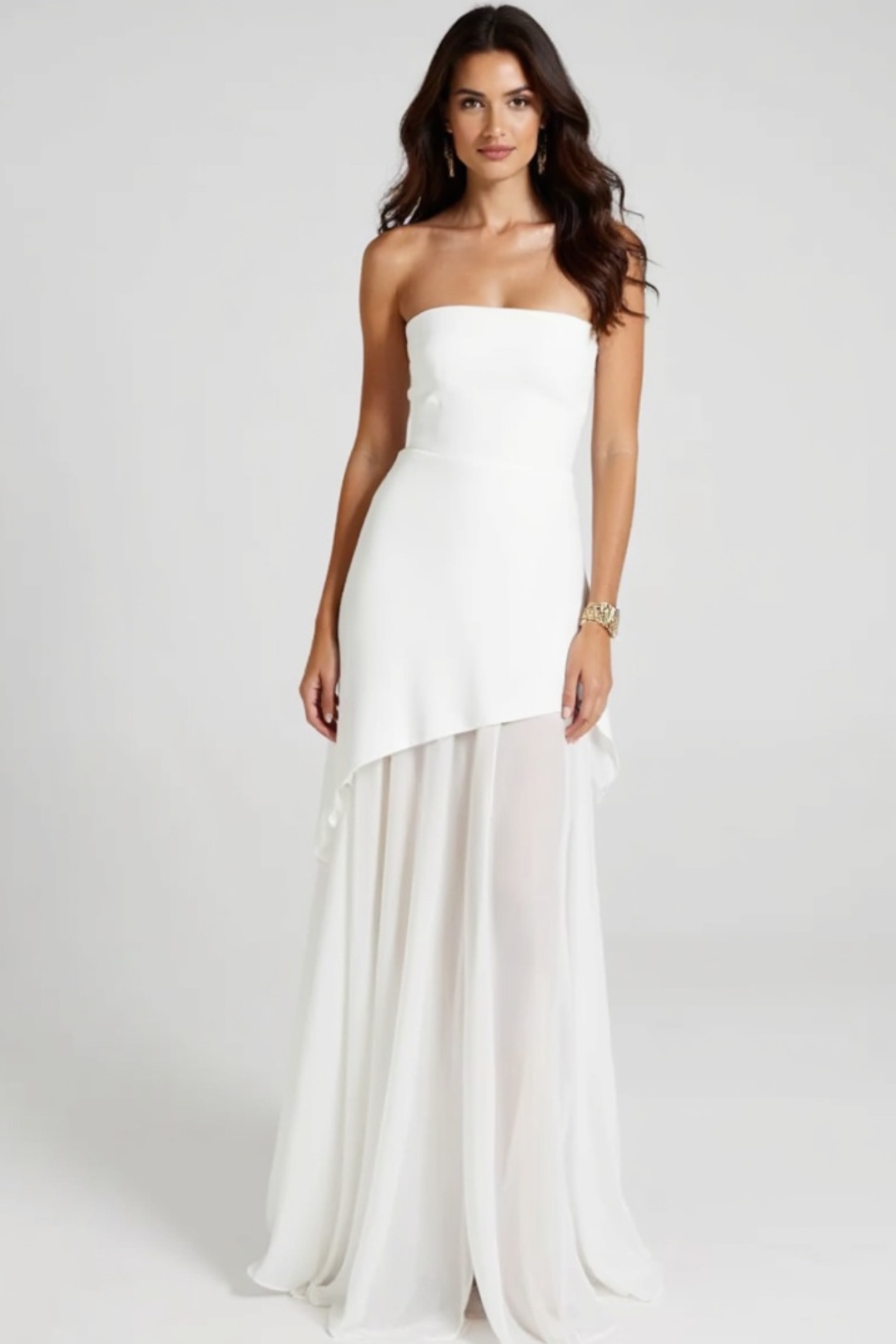 Serena Nights Chiffon Maxi Dress with Scarf