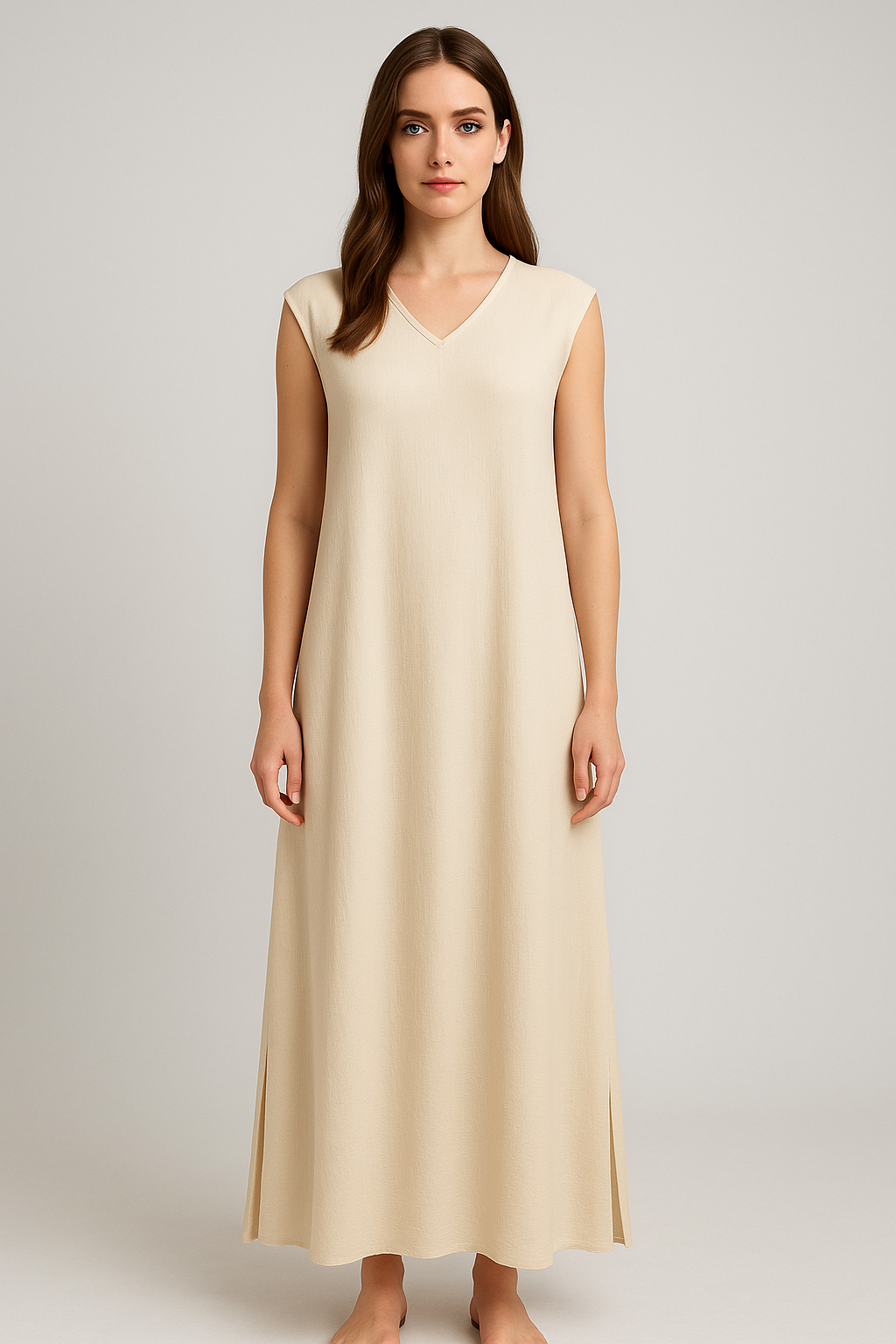 Élise – Flowy V-Neck Maxi Dress