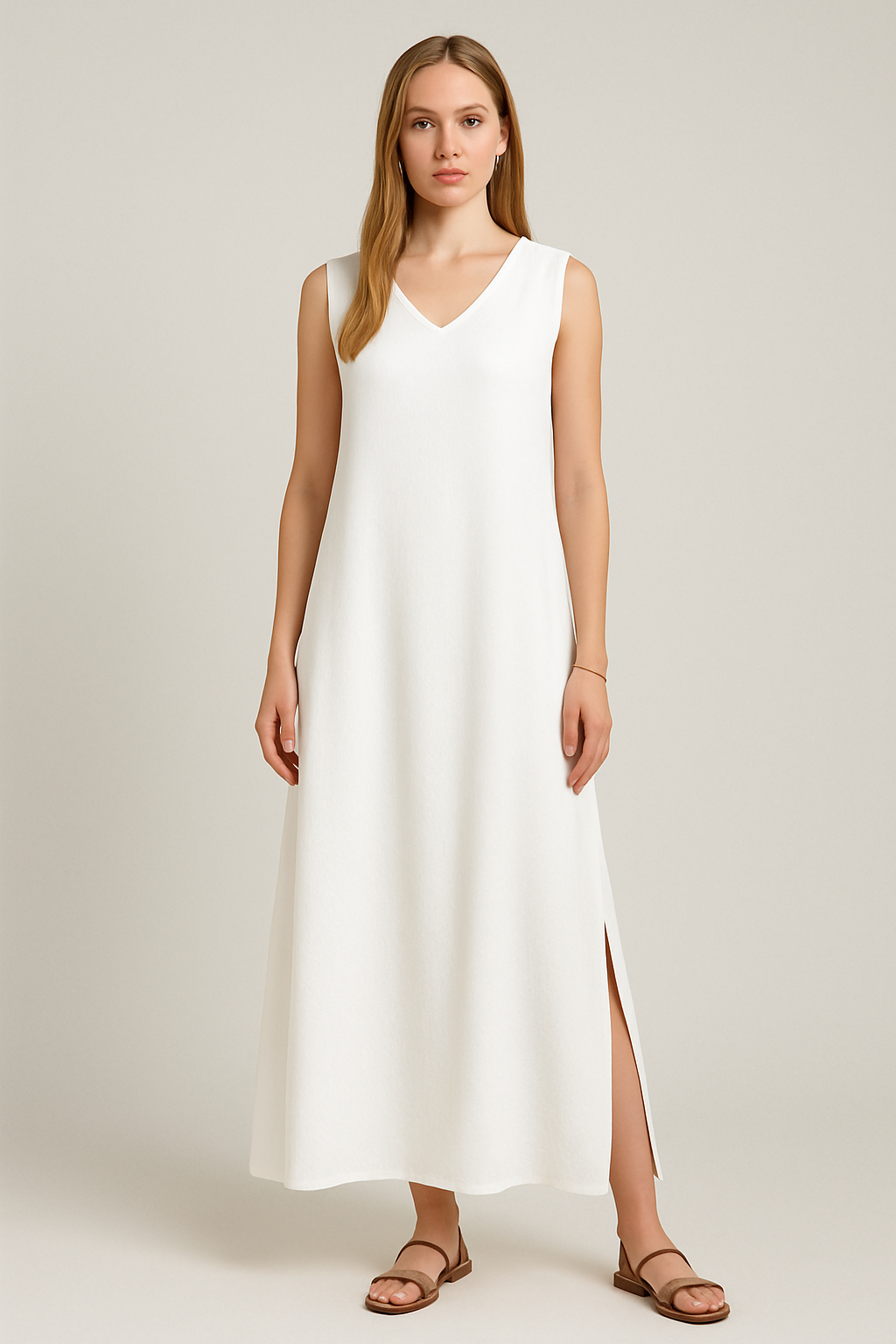 Élise – Flowy V-Neck Maxi Dress