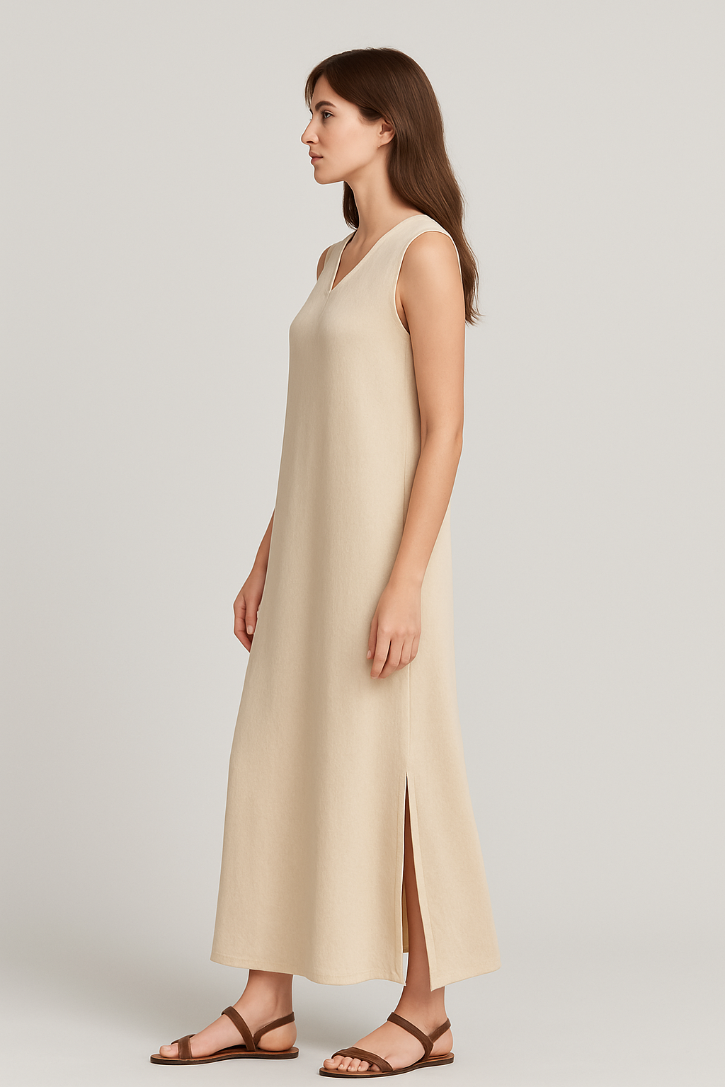 Élise – Flowy V-Neck Maxi Dress