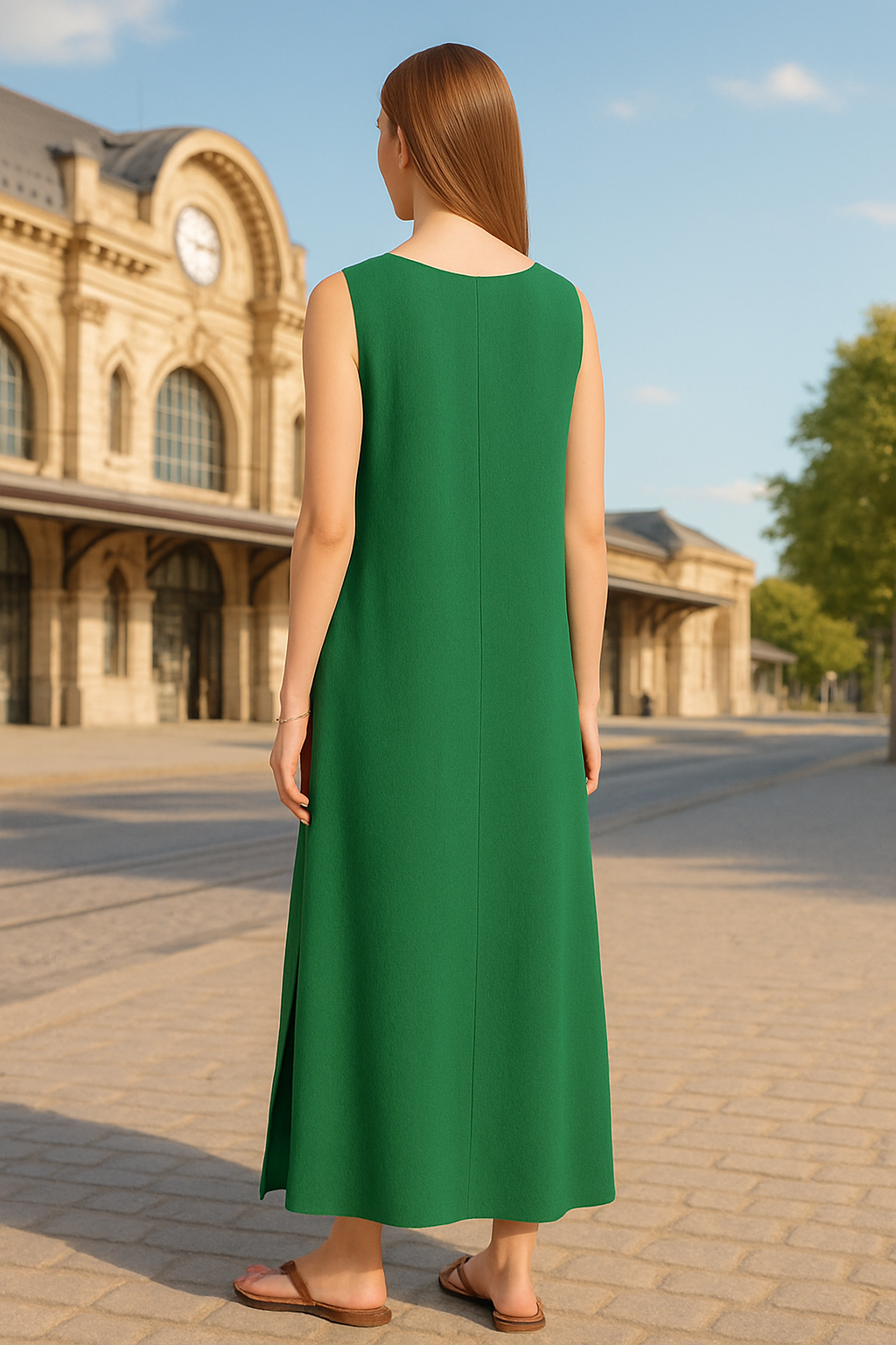 Élise – Flowy V-Neck Maxi Dress