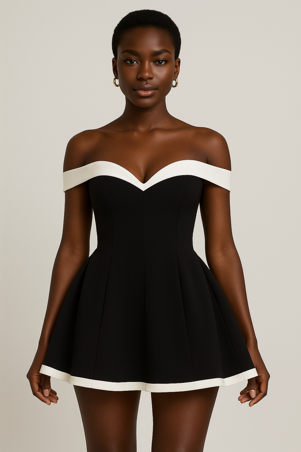 Élodie – Babydoll Off-Shoulder Mini Dress