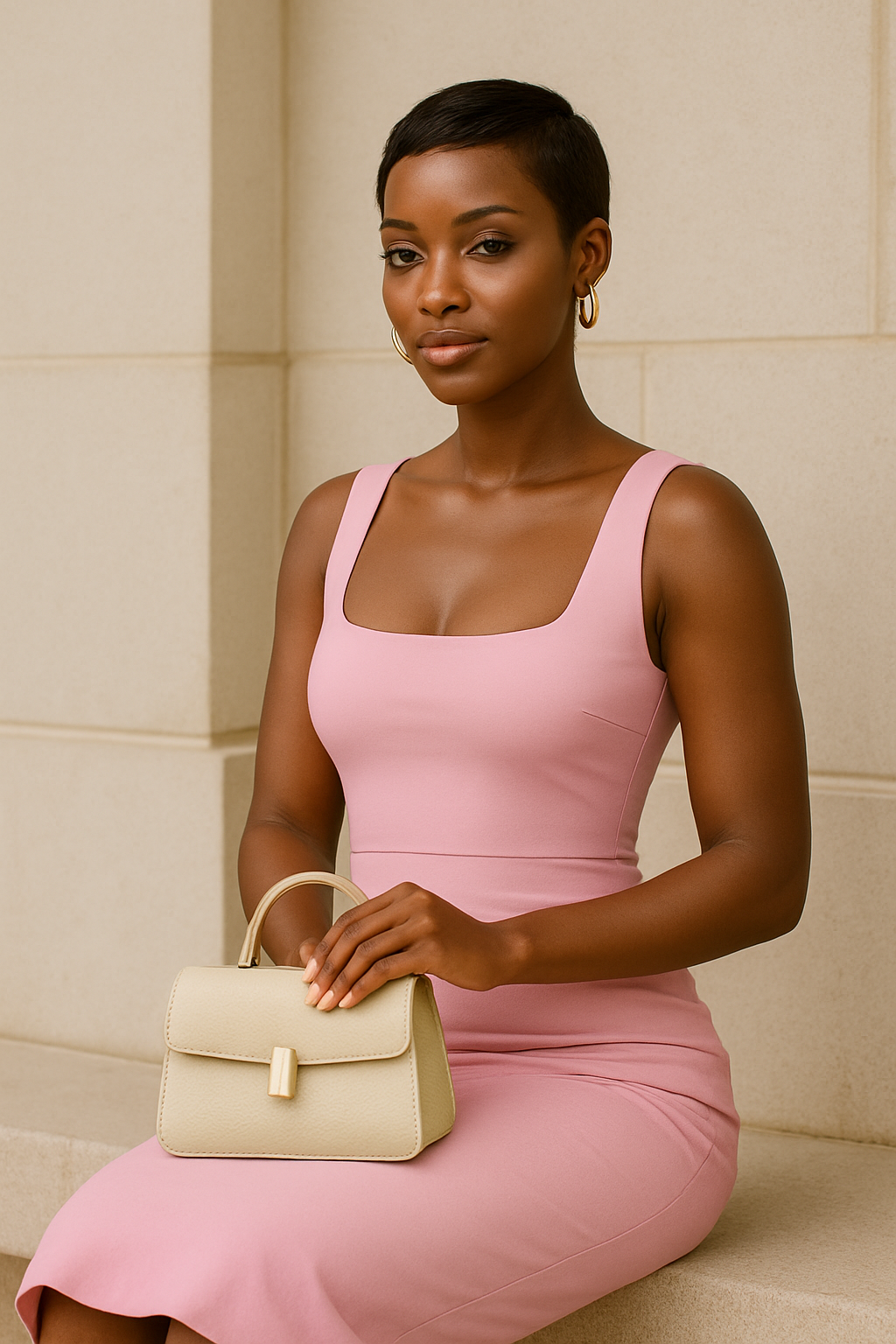 Poised & Powerful Midi Dress